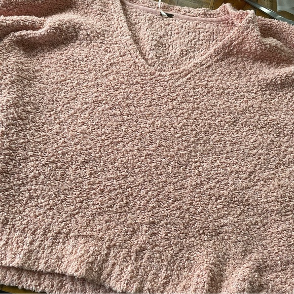 Free People Finders Keepers Sweater Peach Pink Knobby Knit Slouchy Textured - Picture 13 of 13